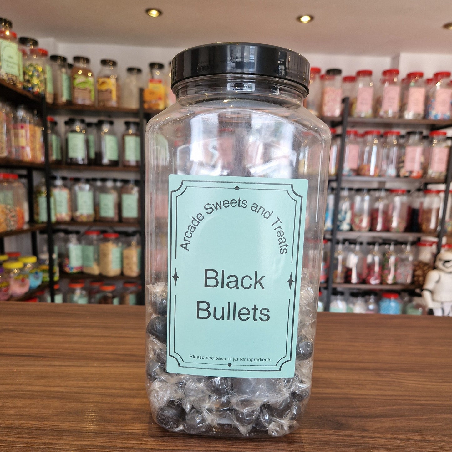 Black Bullets - Mint flavoured hard boiled sweets (Individually wrapped)