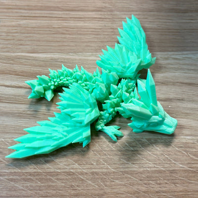 Baby Crystal Winged Dragon - 3D Printed Articulated Fidget Toy with Flexible Colours