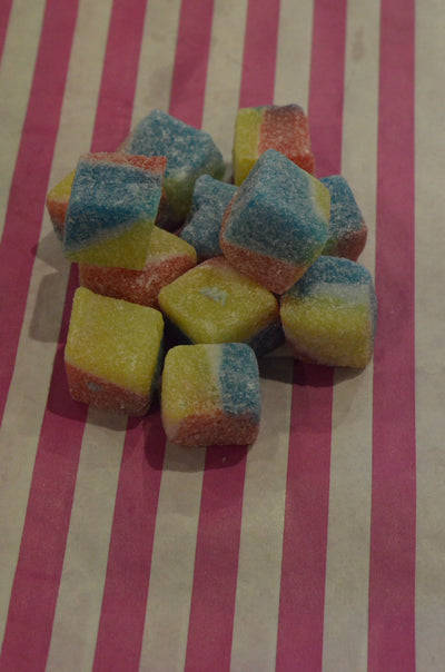 Tutti Frutti Cubes - Sugared Tutti Frutti flavoured hard boiled sweets