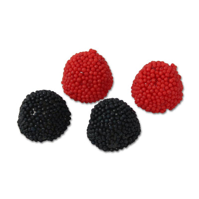 Black and Raspberries - Fruit Flavour Jellies Coated in non pareils