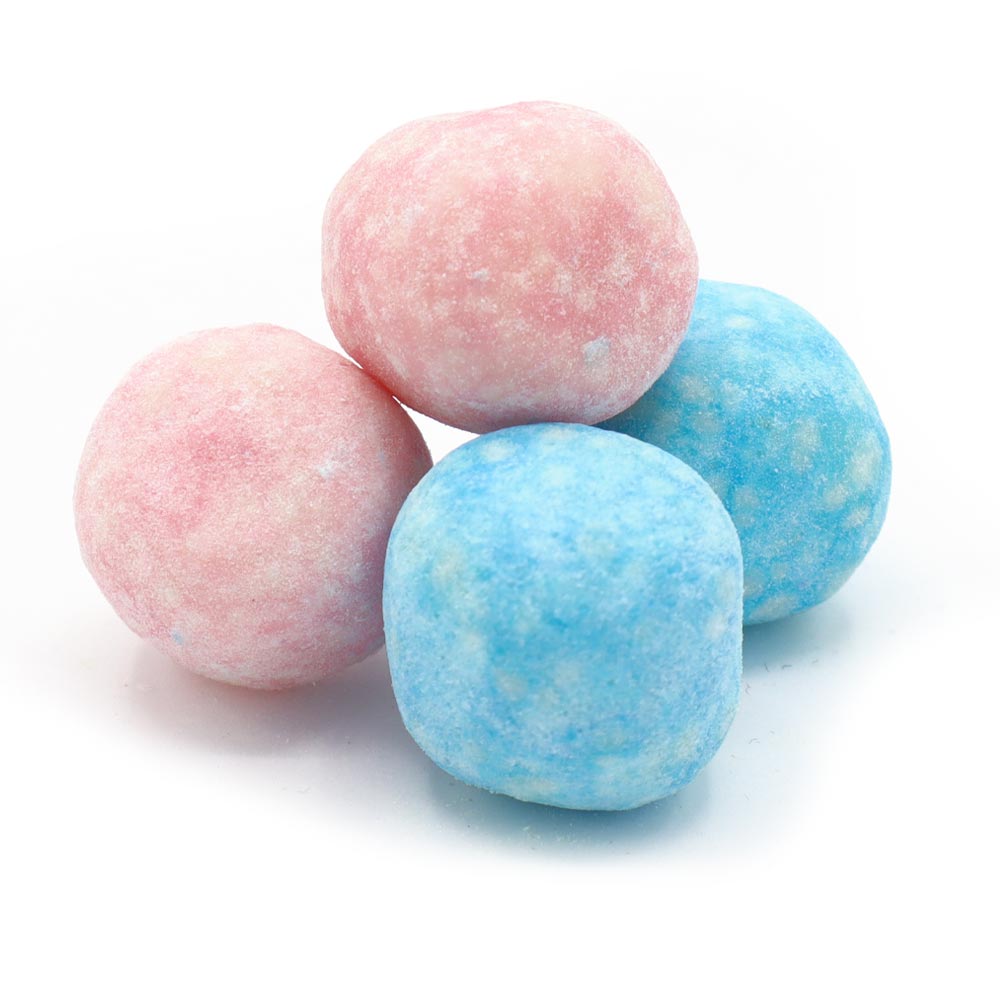 Chewy Bubblegum Bon Bons - sugar dusted bubblegum flavoured chewy sweets