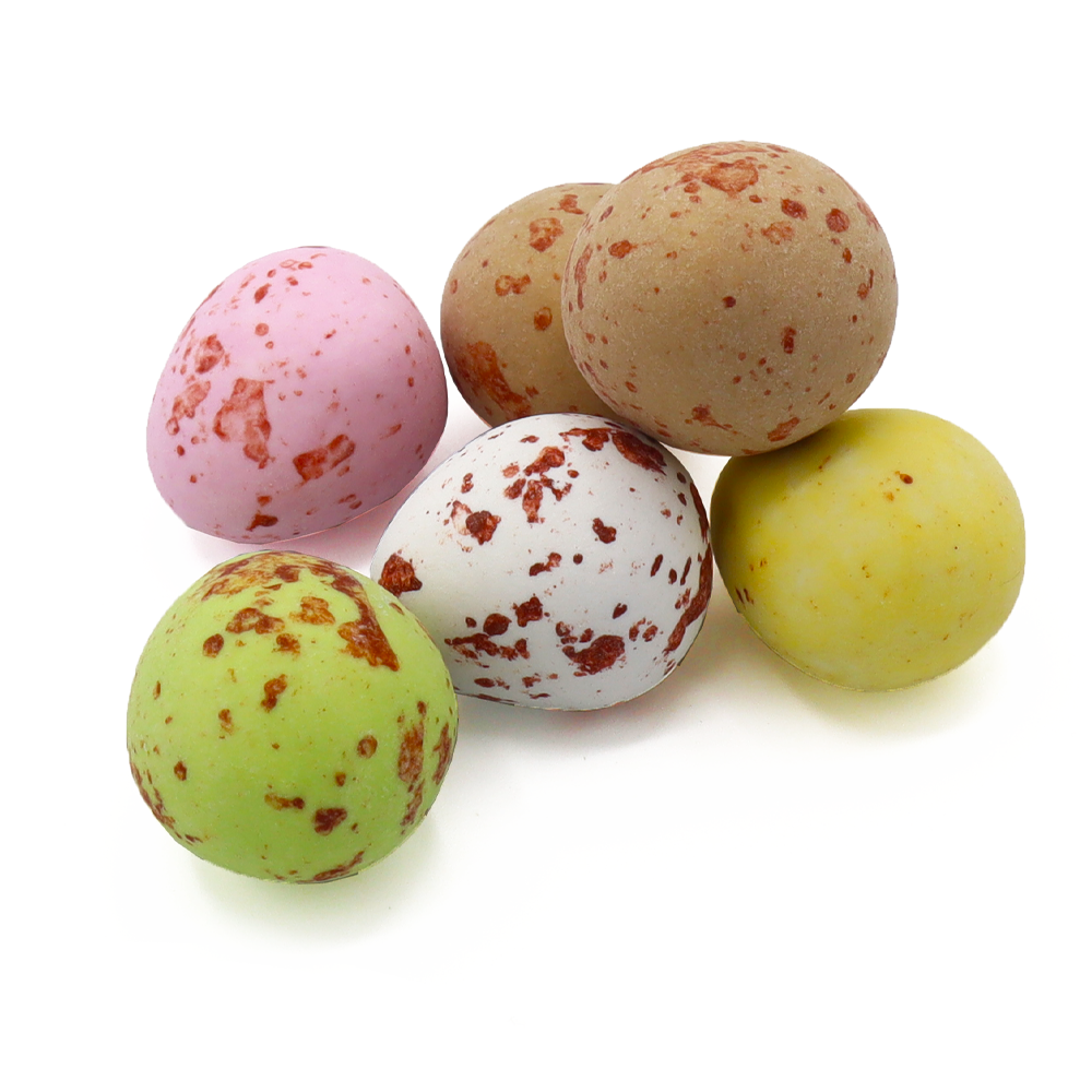 Milk Chocolate Mini Eggs - milk chocolate eggs in a candy shell