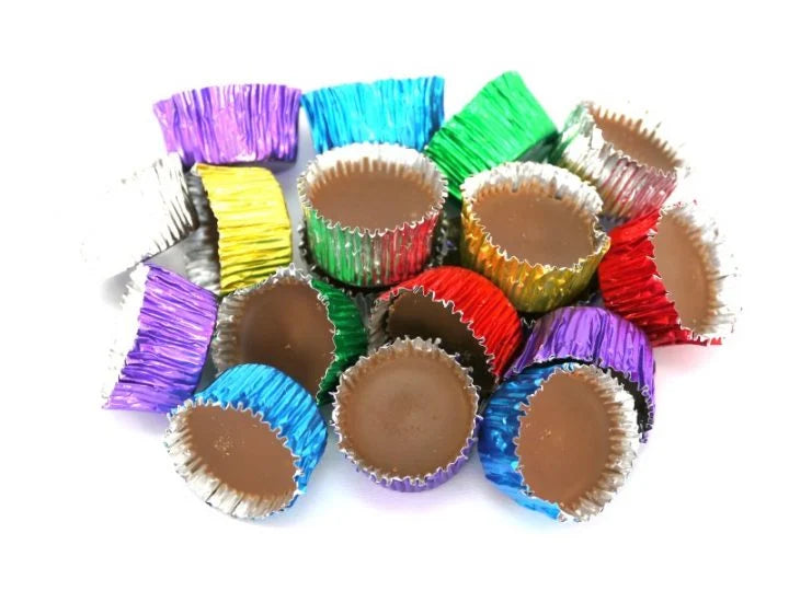 Icy Cups - Delicious chocolate flavour candy in assorted foiled 'icy' cups