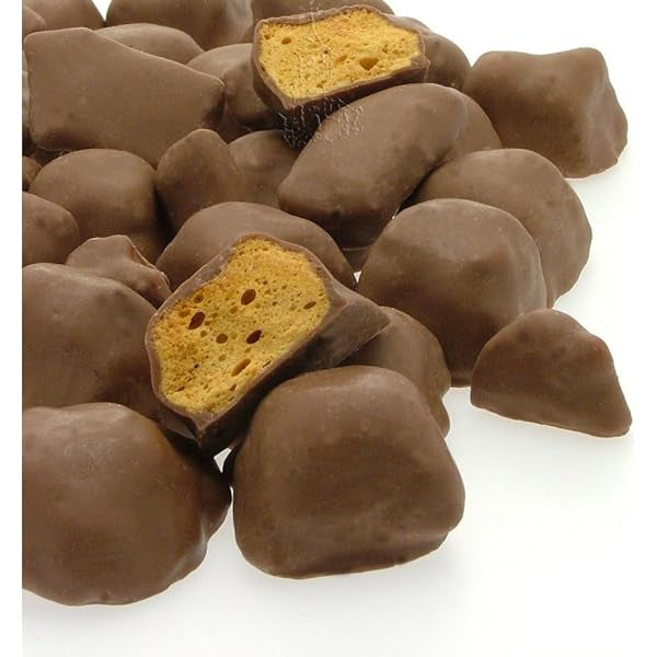 Chocolate Cinder Toffee - Sugar honeycomb with a smooth chocolate flavour coating