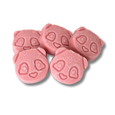 Pink Pandas - strawberry and vanilla chocolate panda shapes