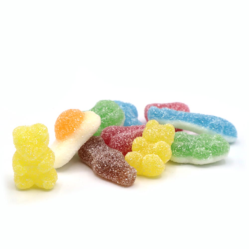 Sour Favourites Mix - A pre-mix of fruit and cola flavour jelly sweets with sour coating