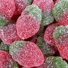 Vegan Fizzy Strawberries Sweets