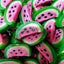 Watermelon Liquorice Slices - Watermelon flavour sweets with a sugar paste filling