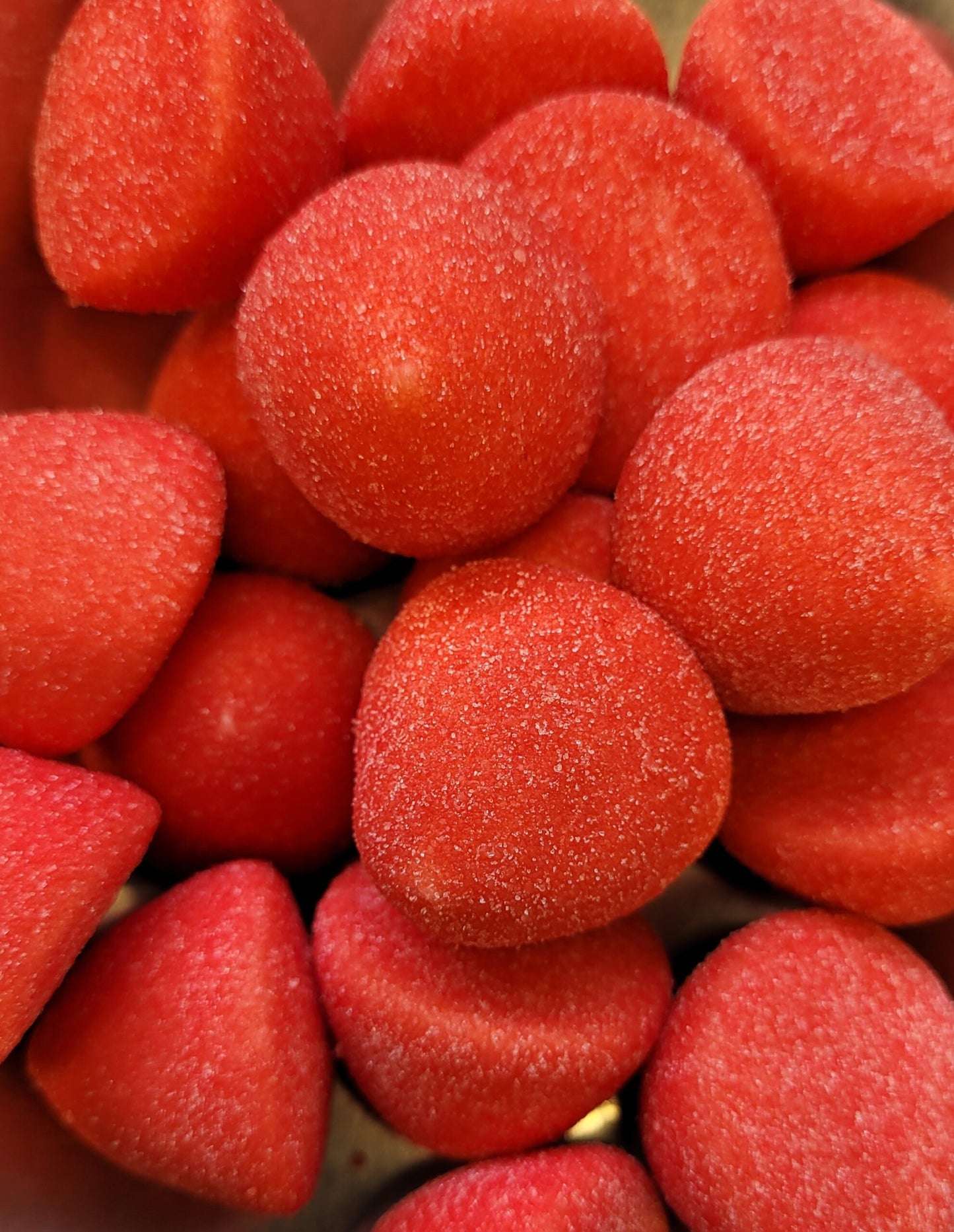 Red Top Mallows - sugar coated strawberry and vanilla flavoured marshmallows