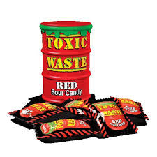 Toxic Waste Red - Assorted sour fruit flavoured hard boiled sweets