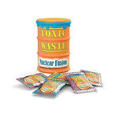 Toxic Waste Nuclear Fusion - Hazardously sour candy, each candy has a combination of 2 flavors in 1