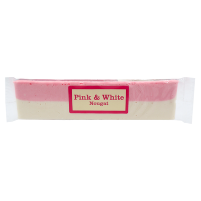 Pink & White Nougat - Strawberry & vanilla flavour nougat