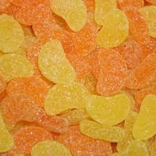 Vegan Orange & Lemon Jelly Slices - Sugar coated fruit flavour jelly sweets