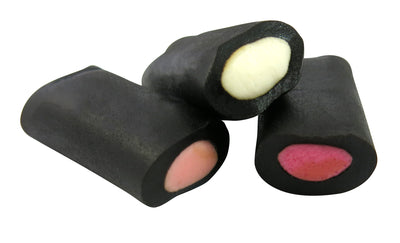 Liquorice Cream Rock - Liquorice flavoured sweets with fondant centres