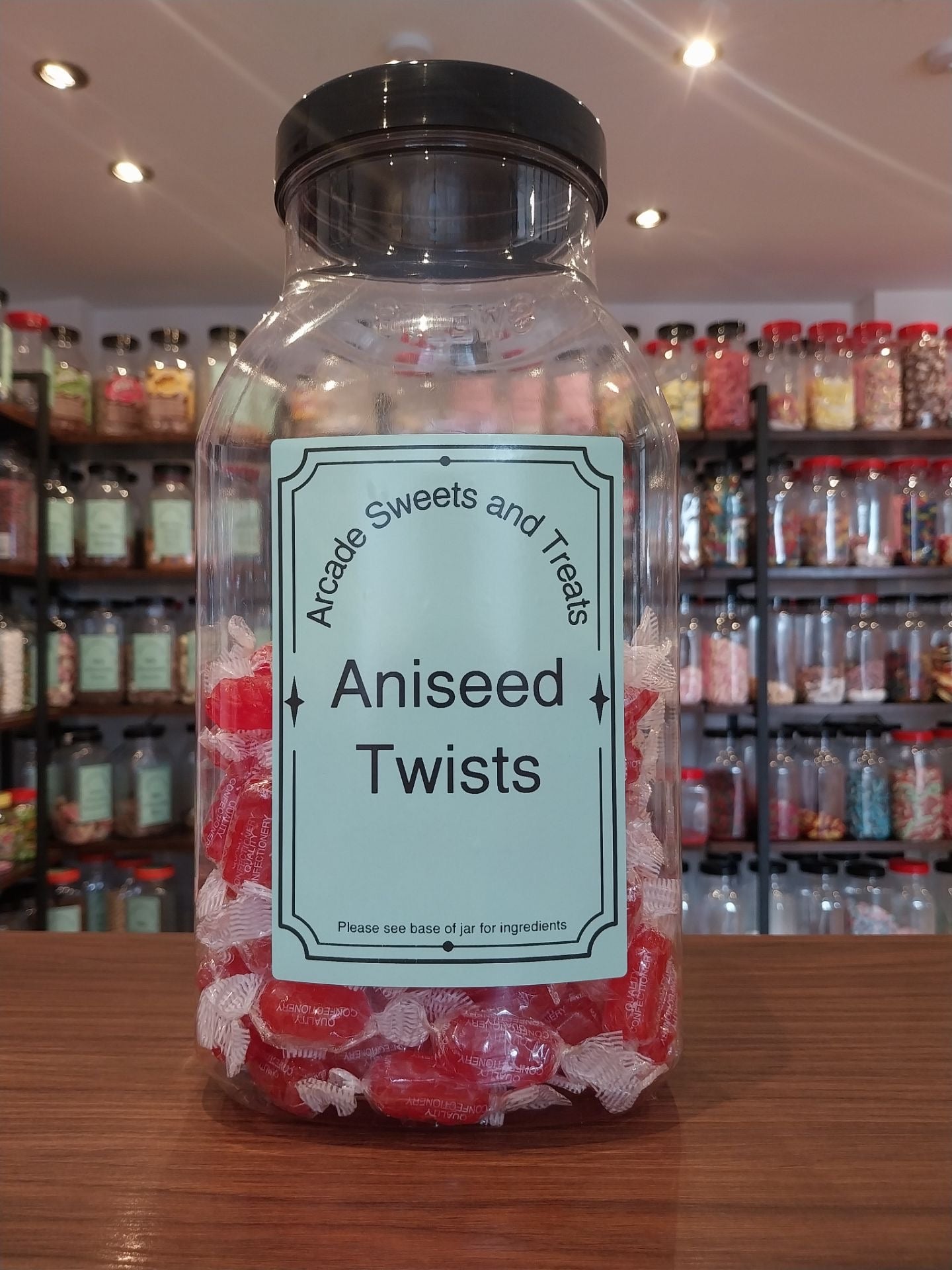 Aniseed Twists - Aniseed flavoured twisted hard boiled sweets, Individually wrapped