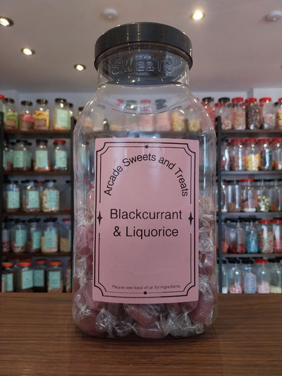 Blackcurrant & Liquorice - Wrapped Blackcurrant and Liquorice Flavoured Hard Boiled Sweets