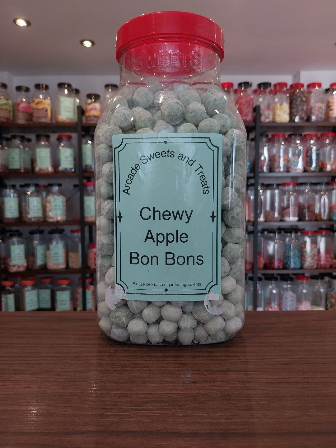 Chewy Apple Bon Bons - sugar dusted chewy apple flavoured sweets