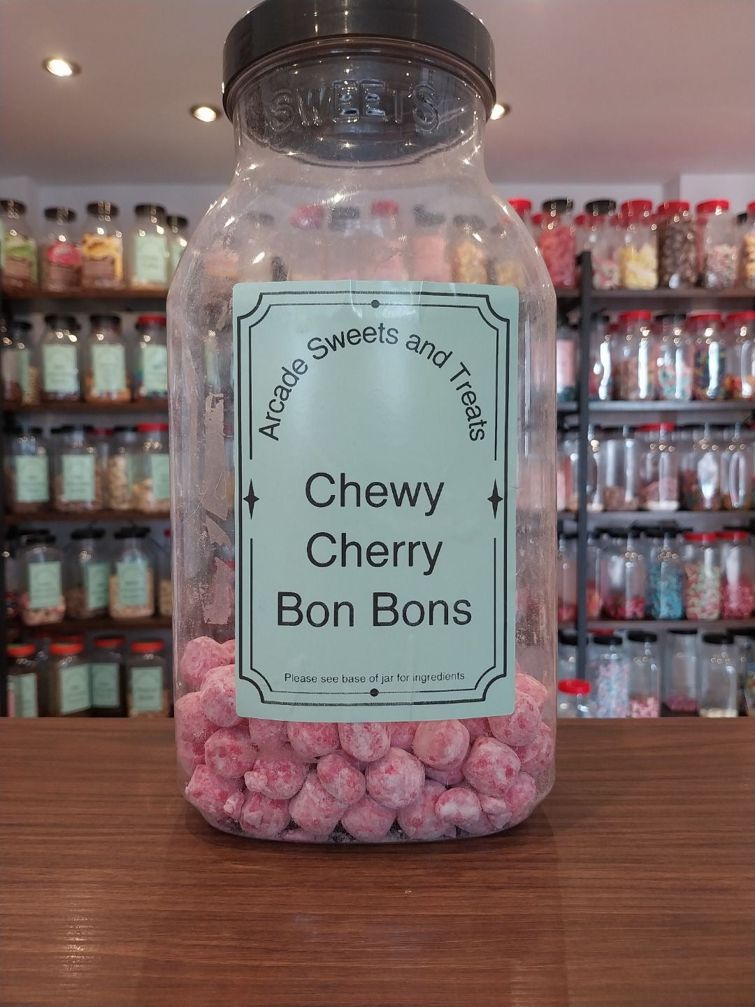 Chewy Cherry Bon Bons - sugar dusted cherry flavoured chewy sweets