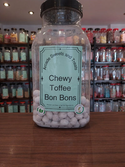 Chewy Toffee Bon Bons - sugar dusted toffee flavoured chewy sweets