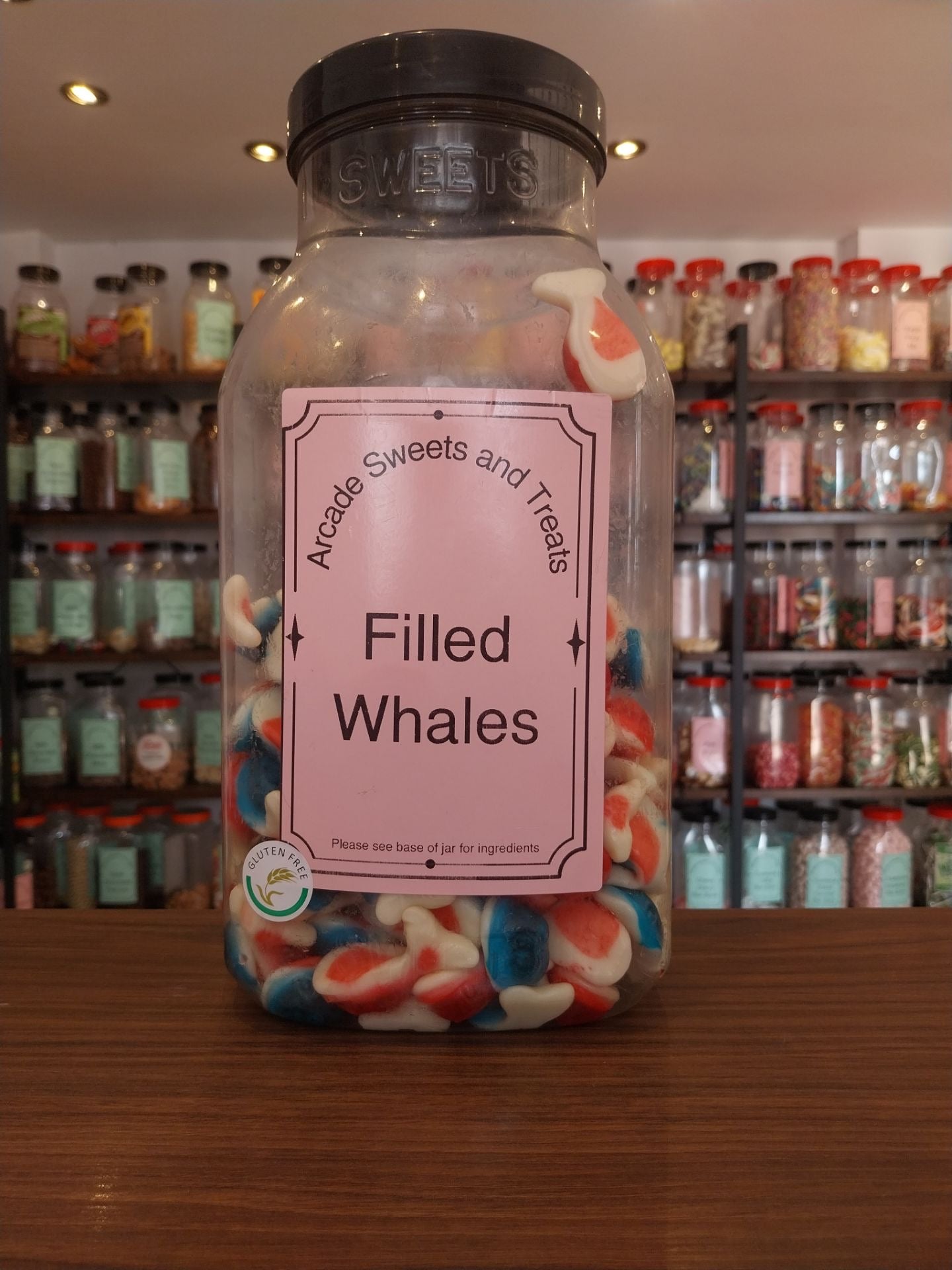 Jelly Filled Whales - Strawberry and raspberry flavour jelly sweets