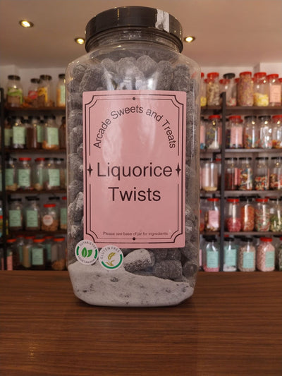 Liquorice Twists - Delicious liquorice flavoured boiled sweets in a classic twist shape