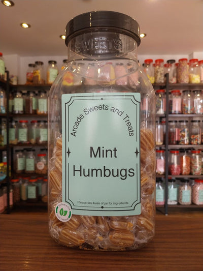 Mint Humbugs - Mint flavour sweets with a toffee centre