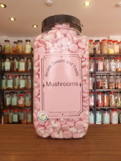 Mushrooms - strawberry flavour foam sweets