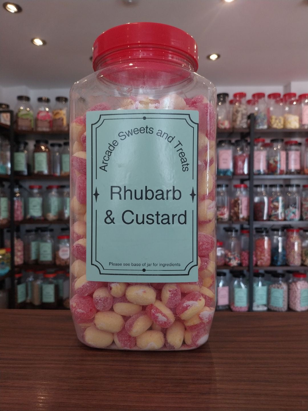 Rhubarb & Custard - Rhubarb and custard flavour boiled sweets