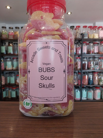 Sour Skulls BUBS - Sour fruit flavour jelly skulls