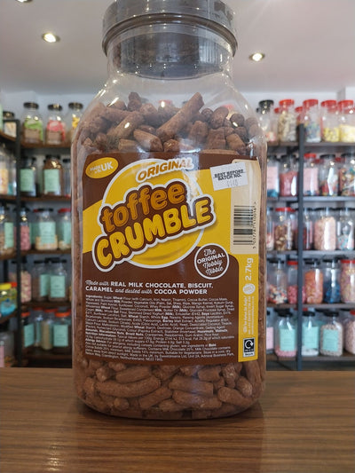 Toffee Crumble - Chocolate, biscuit, and caramel flavoured confectionery dusted with cocoa powder