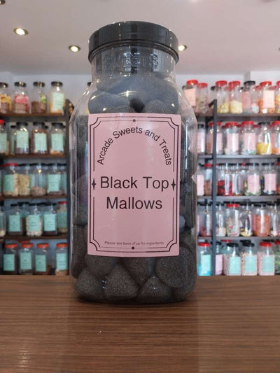 Top Mallow Black Paint Balls - Sugar coated vanilla flavour marshmallow