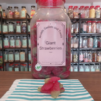 Giant Strawberries - Strawberry flavoured jelly sweets