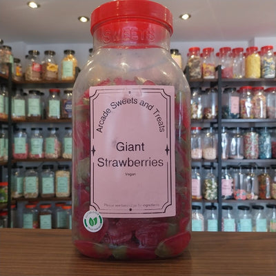 Giant Strawberries - Strawberry flavoured jelly sweets