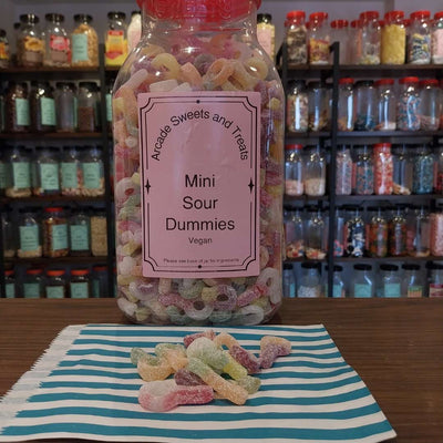 Vegan Mini Sour Dummies - Fruit flavour gummy sweets with a sour coating