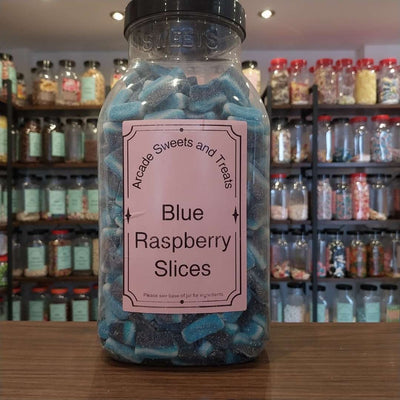 Blue Raspberry Slices - Blue raspberry flavoured jelly sweets