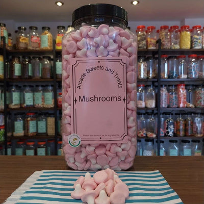 Mushrooms - strawberry flavour foam sweets