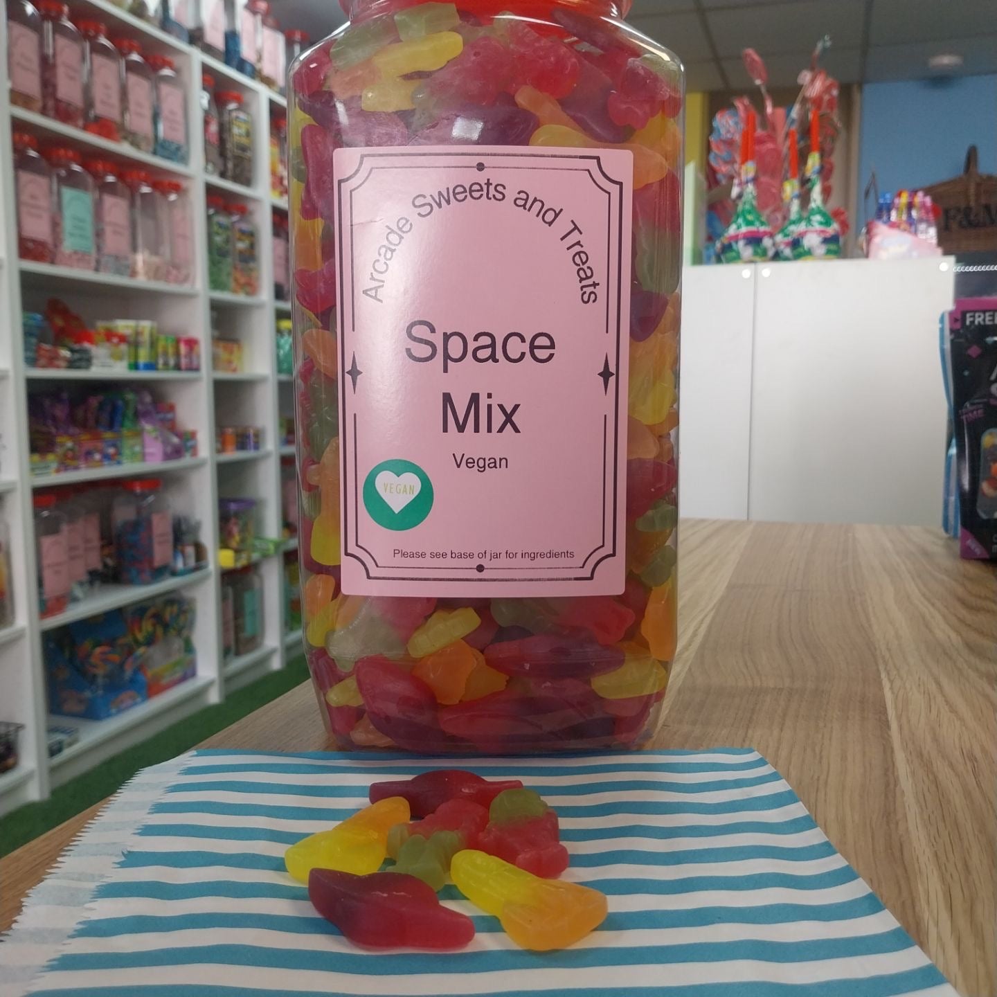 Space Mix - fruit flavour cosmic shaped gummy sweets